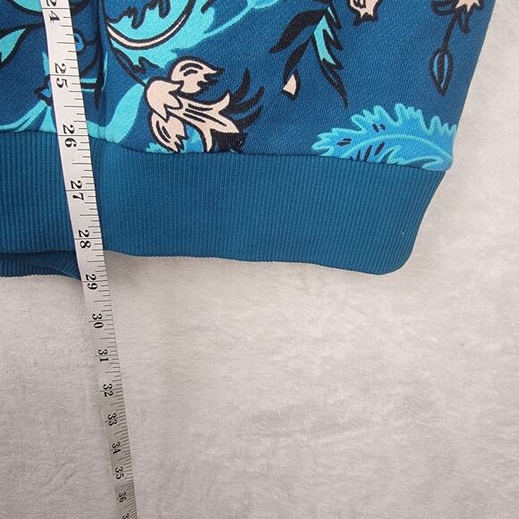 Ulla Popken Plus Size 20 22 Sweatshirts Teal Sequins Floral Oversize Top Casual - Picture 7 of 11